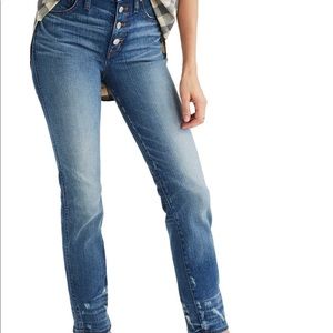Madewell button fly straight jean 29